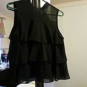layered sheer tank blouse